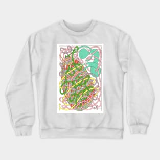 Mr Squiggly Painting The Big Egg Crewneck Sweatshirt